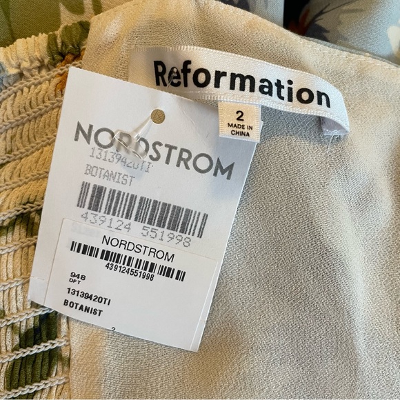 NWT Reformation Irisa Sweetheart Floral Midi Dress Size 2 Botanist - Picture 10 of 10